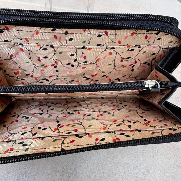 MANCINI Casablanca Collection RFID Secure Ladies Full Zip Black Wallet MSRP $115 - Picture 7 of 9